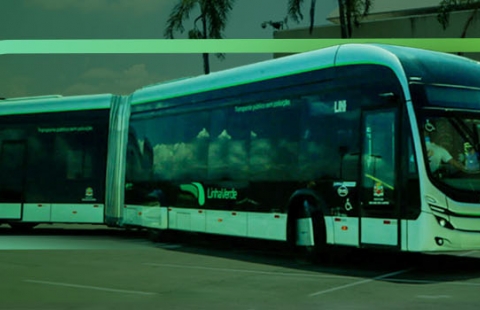 Ônibus articulado elétrico novidade no Brasil